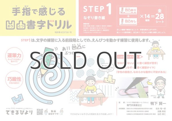 画像2: 【オンラインショップ限定】【送料無料】凹凸書字ドリル Step1~Step5　5種セット　 (2)