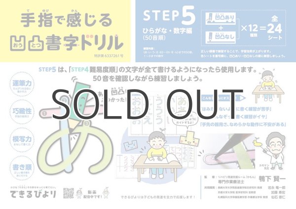 画像6: 【オンラインショップ限定】【送料無料】凹凸書字ドリル Step1~Step5　5種セット　 (6)
